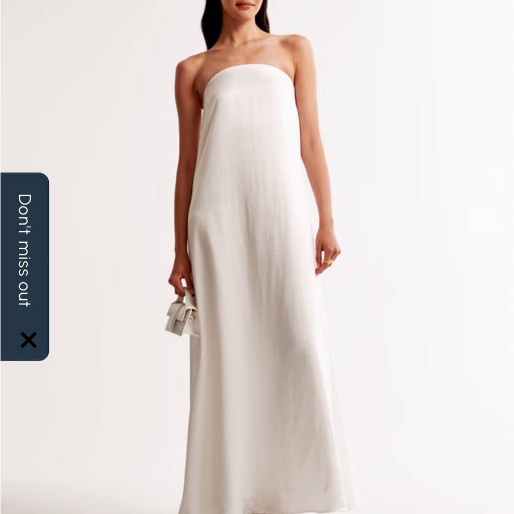 Abercrombie & Fitch Strapless White Dress